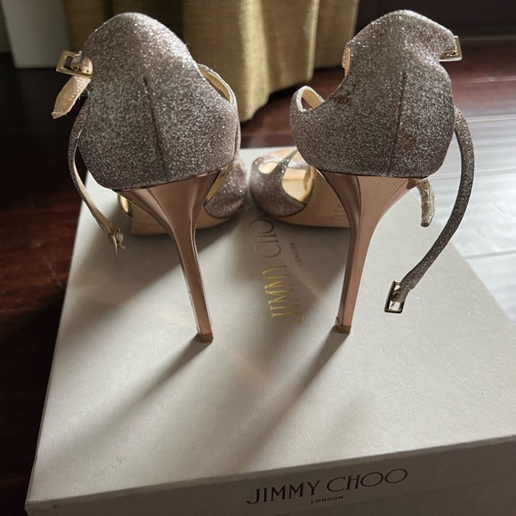 Jimmy Choo Women's Azia Strappy High Heel Sandals Rose Gold size 39.5 - Picture 6 of 9